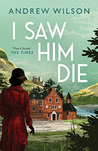 Book cover: woman in red coat facing a large brick house.