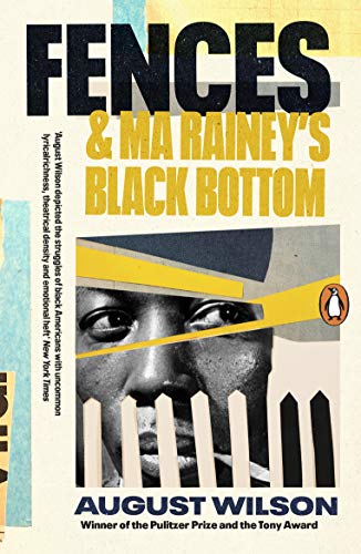 Book cover featuring August Wilson’s plays with a man and a fence.