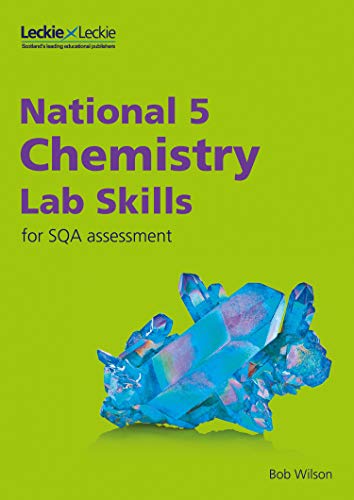 Book cover: “National 5 Chemistry Lab Skills” with blue crystal image.