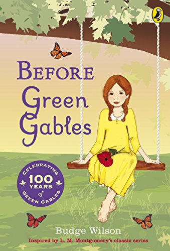 Book cover: “Before Green Gables” with a girl on a swing.