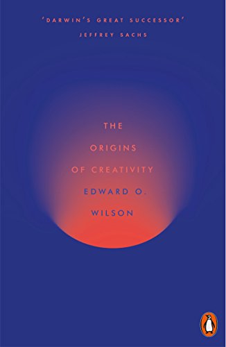 Book cover of The Origins of Creativity by Edward O. Wilson with orange gradient background.