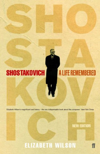 Book cover: "Shostakovich: A Life Remembered" with composer's portrait.