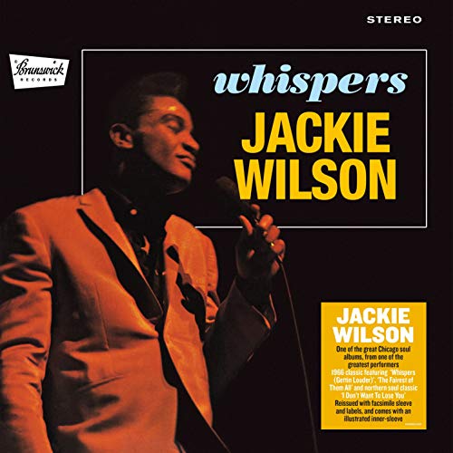Jackie Wilson album cover: portrait of a singer at a microphone.