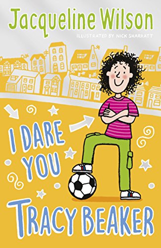 Book cover featuring cartoon girl with curly hair standing on a soccer ball.