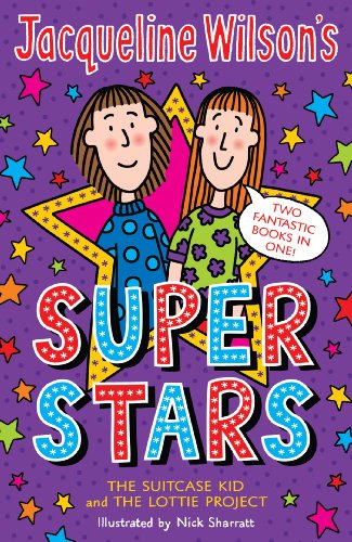 Book cover featuring two young girls and colorful star illustrations.