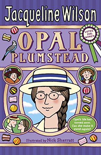 Book cover: "Opal Plumstead" by Jacqueline Wilson, featuring illustrated characters.