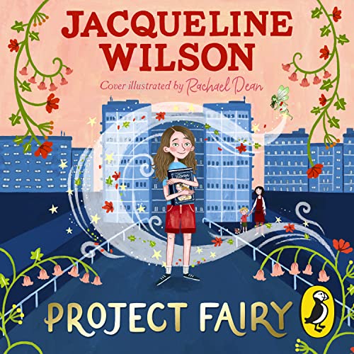 Book cover for "Project Fairy" featuring a girl and city illustration.