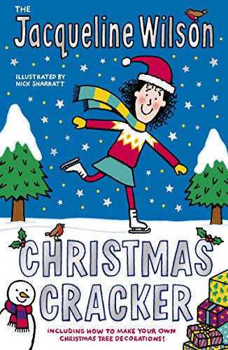 "The Jacqueline Wilson Christmas Cracker book cover featuring a cartoon girl in a red jumper."