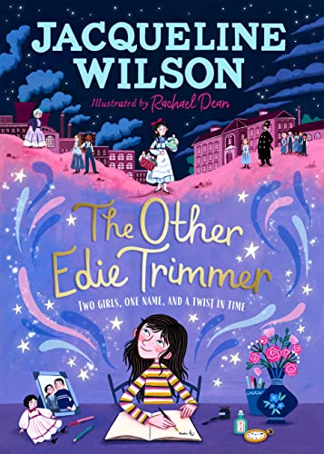 Book cover with illustration of a girl writing and historical figures.