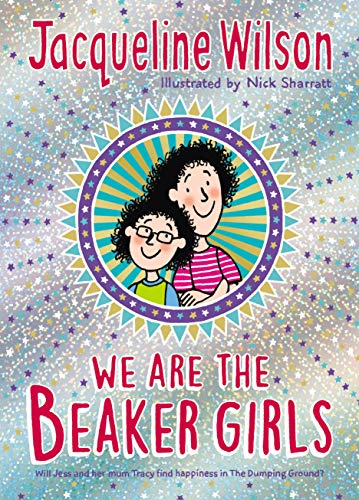 Book cover: two girls and a small group in a circular frame.