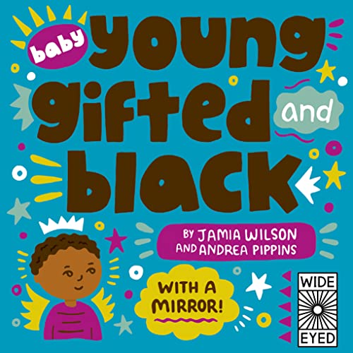 Book cover with bold text "Baby Young, Gifted and Black" and a child’s illustration.