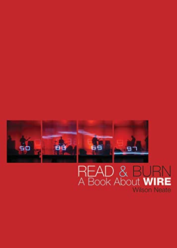Book cover with a red background, four band photos, and white text title.