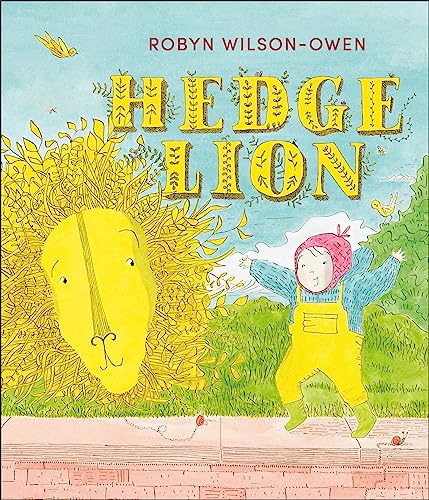 Book cover: lion-shaped hedge with a child and birds.