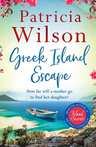 Book cover: Greek island scene with a small blue boat on turquoise water.