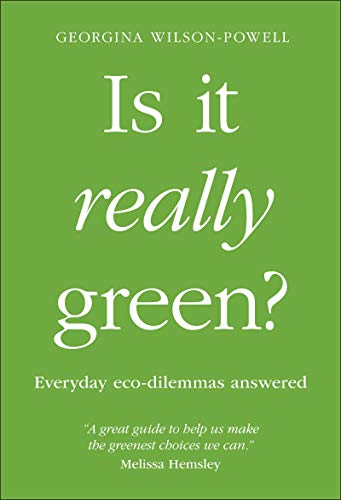 Green book cover with white text: "Is it really green?" and subtitle.