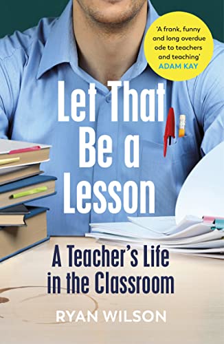 Book cover featuring a man in a blue shirt with pens and stacked books.