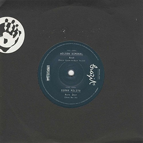 A black 7-inch vinyl record with a central label listing Wilson Simonal and Osmar Milito.