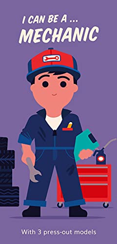 Cartoon illustration of a child dressed as a mechanic with tools.