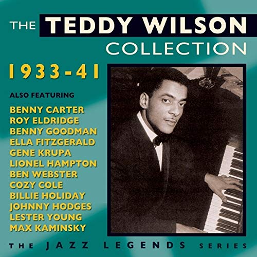 CD cover featuring portrait of jazz pianist Teddy Wilson, 1933-1941 collection.