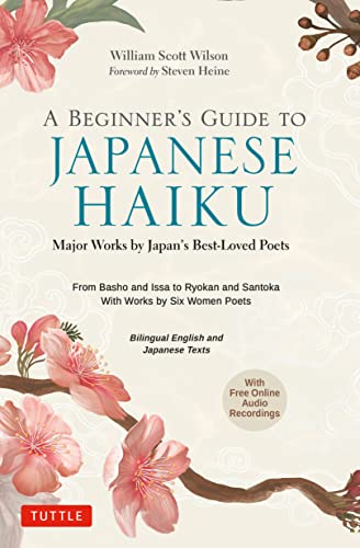 Book cover: “A Beginner’s Guide to Japanese Haiku” with cherry blossom branches.