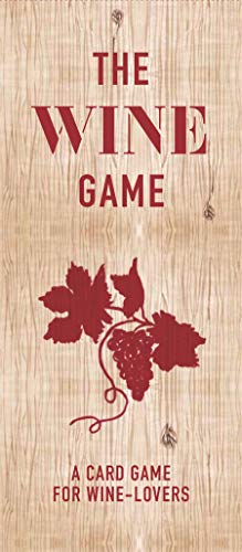 Red text on woodgrain background reads “The Wine Game” with grape illustration.