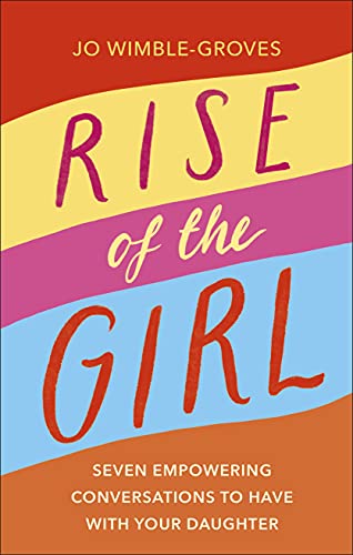 Book cover with bold text: "Rise of the Girl," colorful stripes.