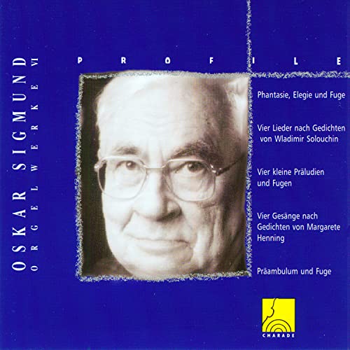 CD cover with portrait of Oskar Sigmund, composer of organ works.