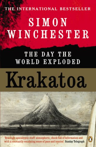 Book cover for “Krakatoa: The Day the World Exploded” with volcano image.