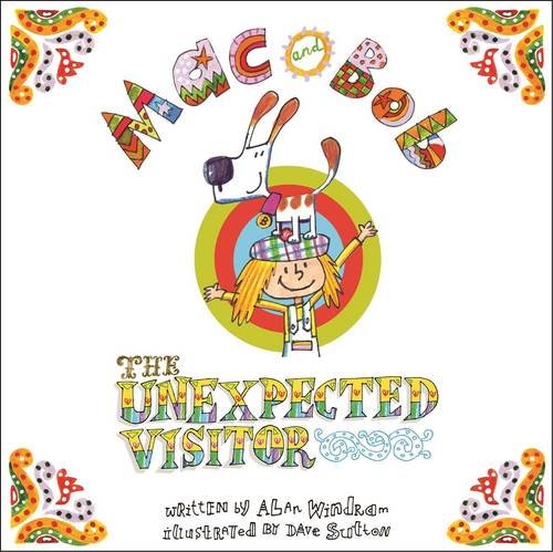 Children's book cover with colorful lettering, a dog, and a girl.