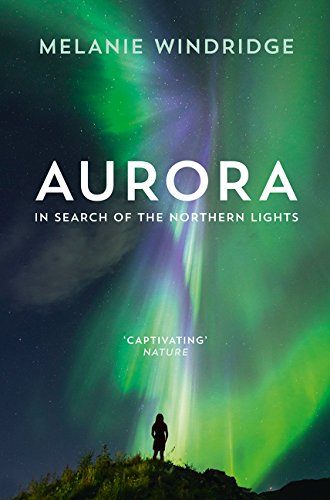 Book cover featuring a person silhouetted against a vibrant green and purple aurora borealis.