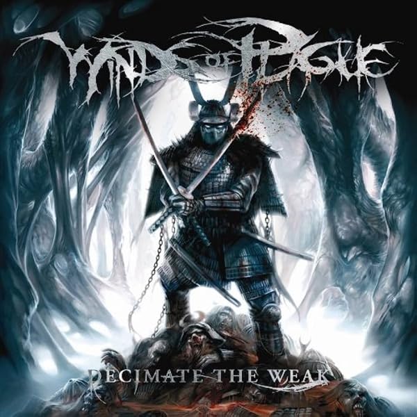 CD cover art: armored samurai warrior with swords, dark and dramatic.