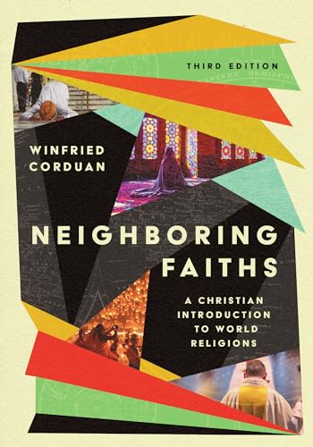 Book cover with collage of religious imagery, titled “Neighboring Faiths.”