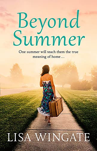 Book cover: woman walking away with suitcase on a road.