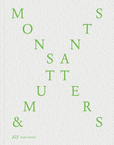 Book cover with green text spelling "Monsters & Mutants" on a textured white background.