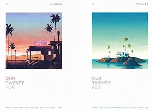 CD album covers depicting tropical scenes with palm trees and sunsets.