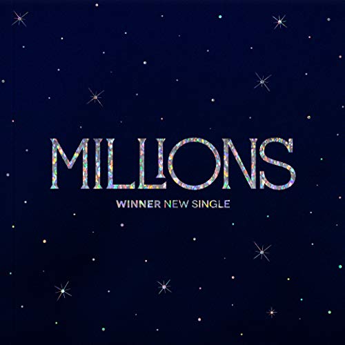 CD cover for “Millions” single with iridescent text and starfield background.