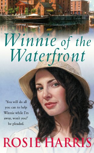 Book cover: woman in hat, waterfront scene, title "Winnie Of The Waterfront".