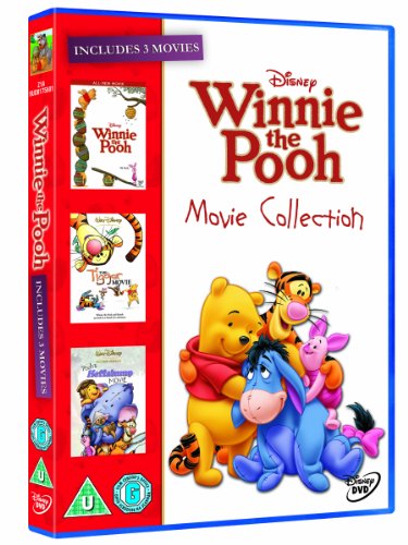 DVD cover featuring Winnie the Pooh and friends in a group hug.