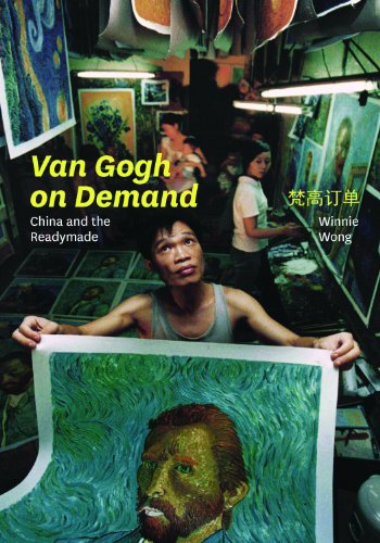 Book cover featuring a man surrounded by Van Gogh reproductions in China.