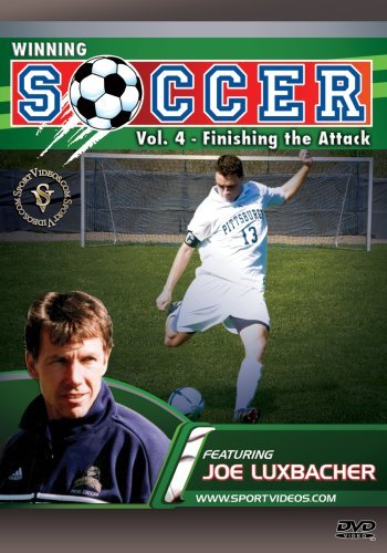 DVD cover showing a soccer player kicking a ball and coach Joe Luxbacher.