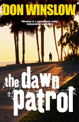 Book cover: silhouetted figure under palm trees at sunset.