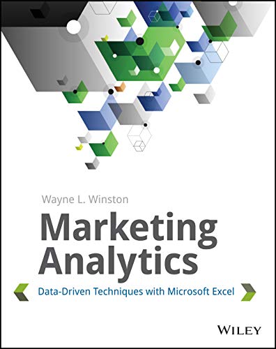 Book cover: "Marketing Analytics" by Wayne L. Winston, with abstract graphics.