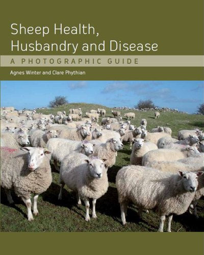 Book cover titled Sheep Health, Husbandry and Disease featuring a large flock of sheep.