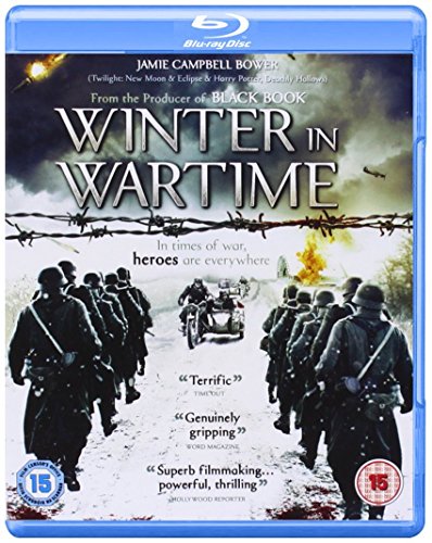 Blu-ray cover for "Winter in Wartime" depicting soldiers and a wartime scene.