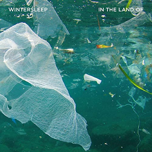 The image depicts a CD album cover with underwater trash and debris. #### Alt Text: "Underwater scene with trash and debris, 'Wintersleep - In The Land Of' text."