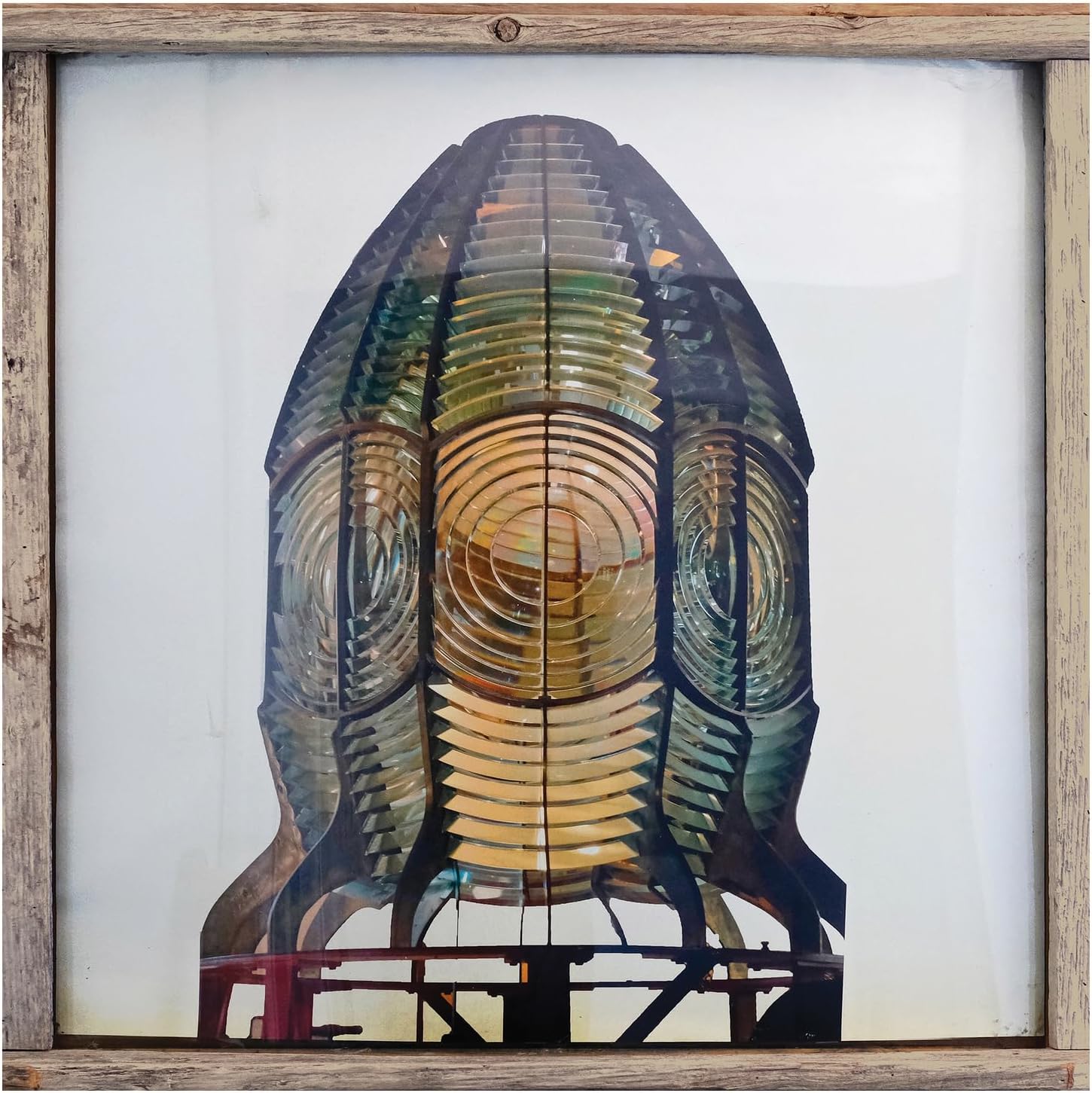 CD cover art featuring a detailed, circular lighthouse lens in a frame.