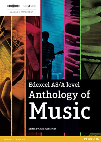 Edexcel AS/A Level Anthology of Music textbook cover with musical imagery.