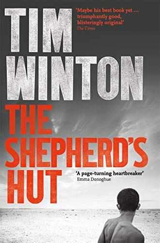 Book cover: "The Shepherd's Hut" by Tim Winton, featuring a boy's back.