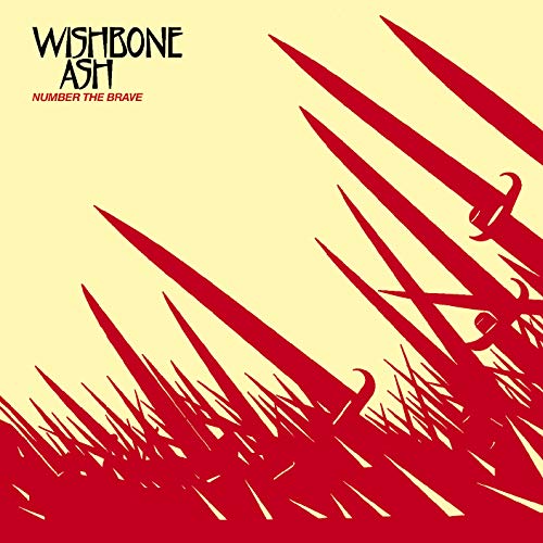 Album cover art featuring red sword silhouettes against a pale yellow background.