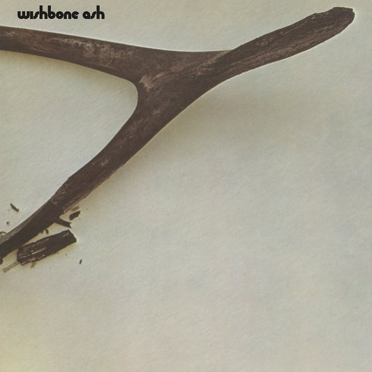 A dark wishbone-shaped stick against a light background with the text Wishbone Ash.